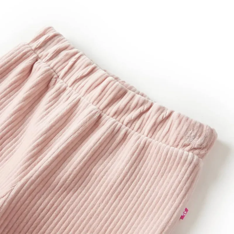Vaikiškos kelnės, šviesiai rožinės spalvos, velvetas, 116 dydžio