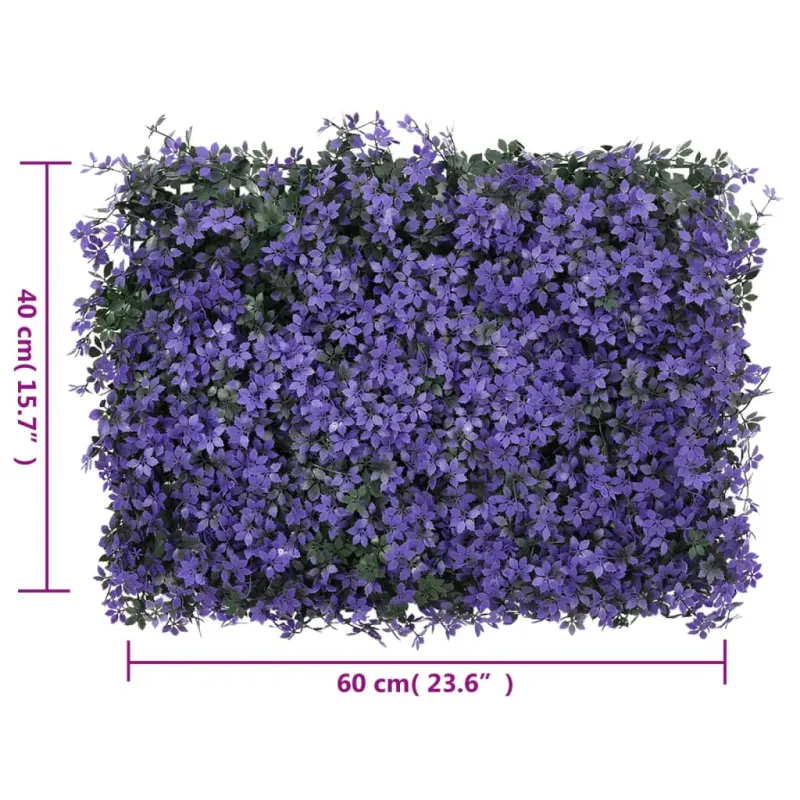 Dirbtinių lapų tvoros, 24vnt., violetinės, 40x60cm