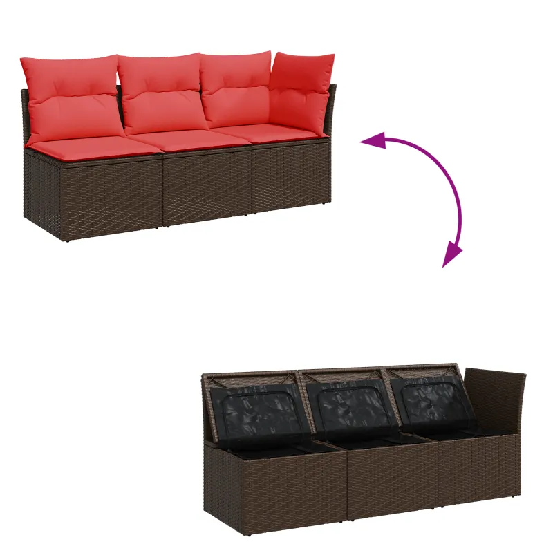 Sodo sofa | su pagalve Ruda 172 x 62 x 69 cm Poli ratanas