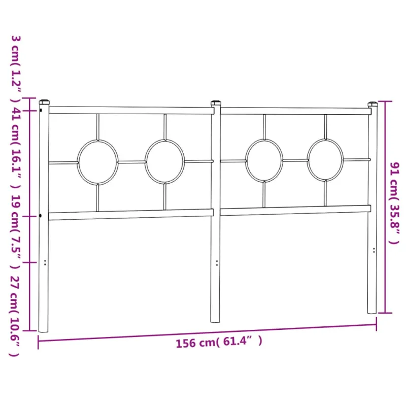 Metalinis pakaitinis galvūgalis, juodos spalvos, 150cm
