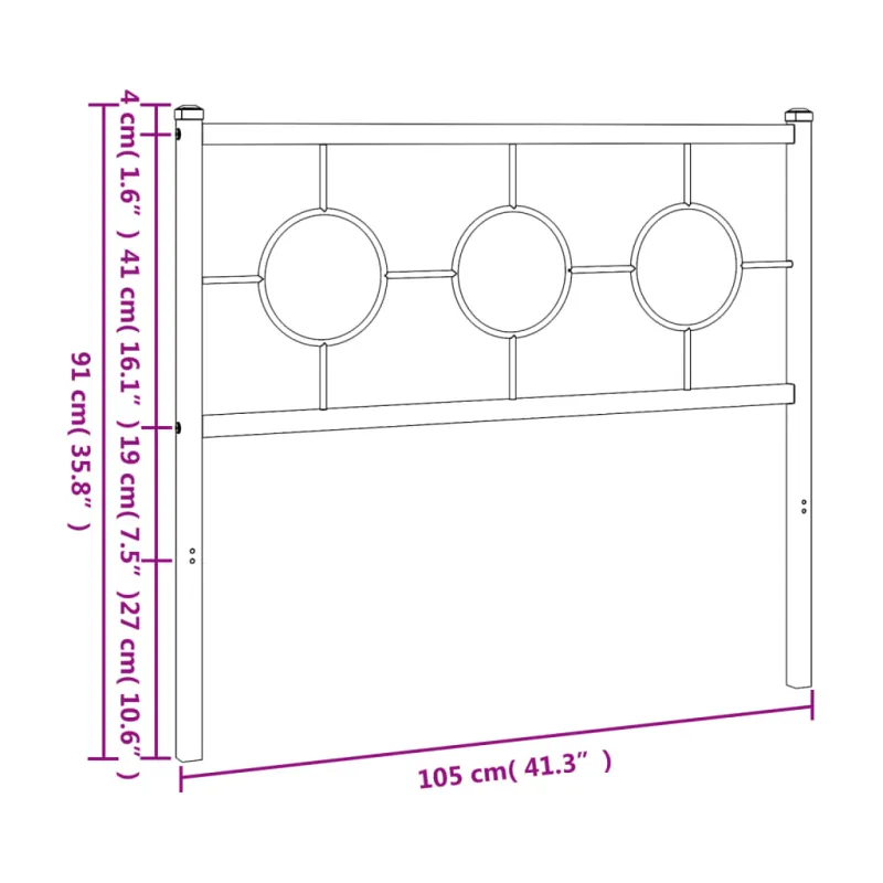 Metalinis pakaitinis galvūgalis, baltos spalvos, 100cm