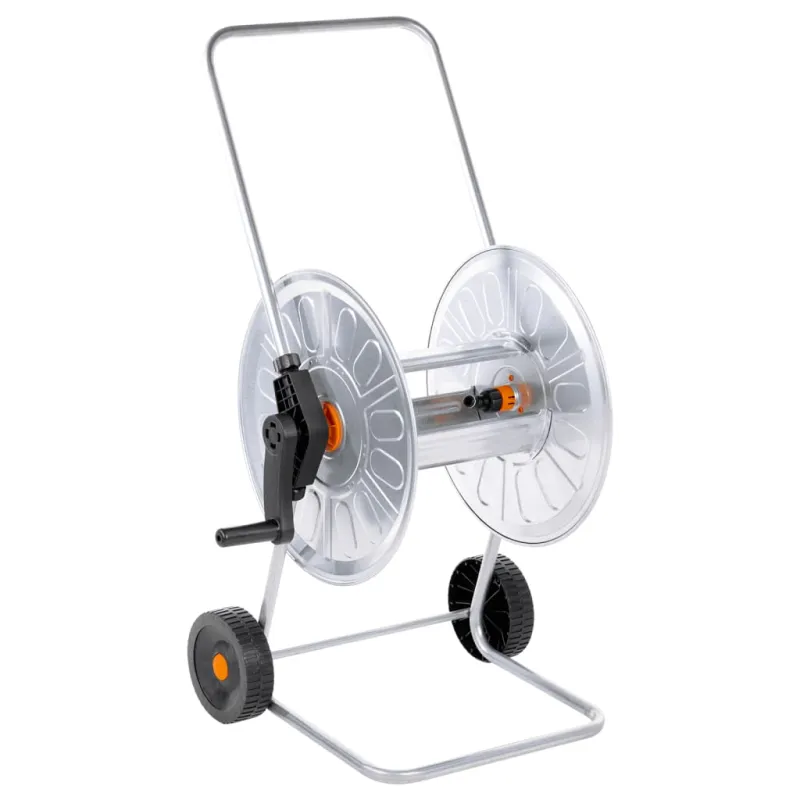 Žarnos ritės vežimėlis 80 m 1/2" arba 50 m 3/4" žarnai, plienas