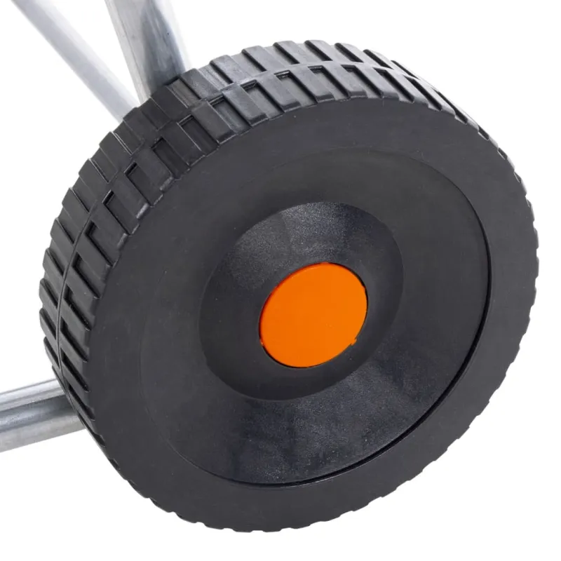 Žarnos ritės vežimėlis 80 m 1/2" arba 50 m 3/4" žarnai, plienas