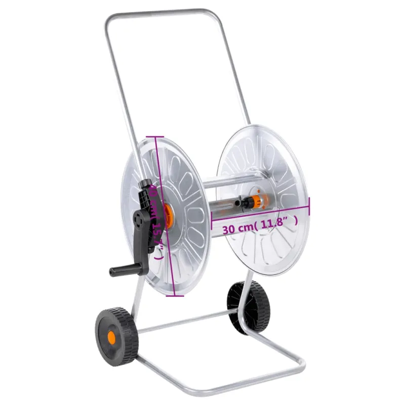 Žarnos ritės vežimėlis 80 m 1/2" arba 50 m 3/4" žarnai, plienas