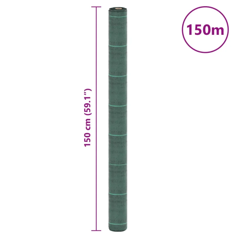 Membrana nuo piktžolių, žalios spalvos, 1,5x150m, PP
