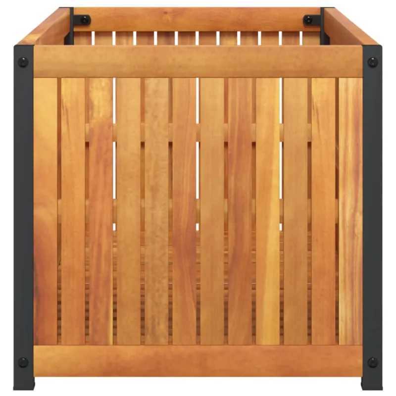 Sodo lovelis, 85x45x44cm, akacijos medienos masyvas ir plienas