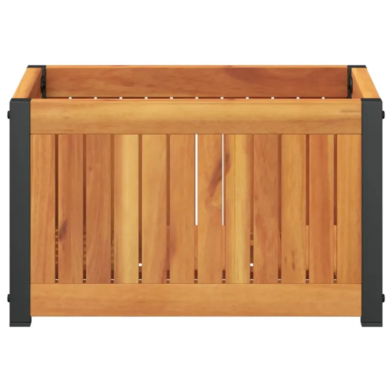 Sodo lovelis, 45x30x27,5cm, akacijos medienos masyvas/plienas