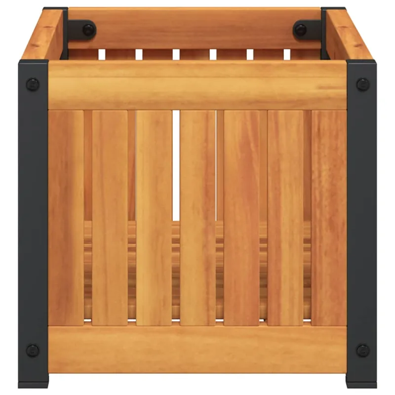 Sodo lovelis, 45x30x27,5cm, akacijos medienos masyvas/plienas