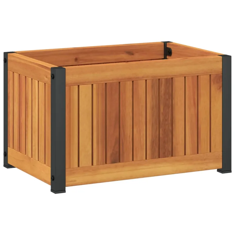 Sodo lovelis, 45x30x27,5cm, akacijos medienos masyvas/plienas