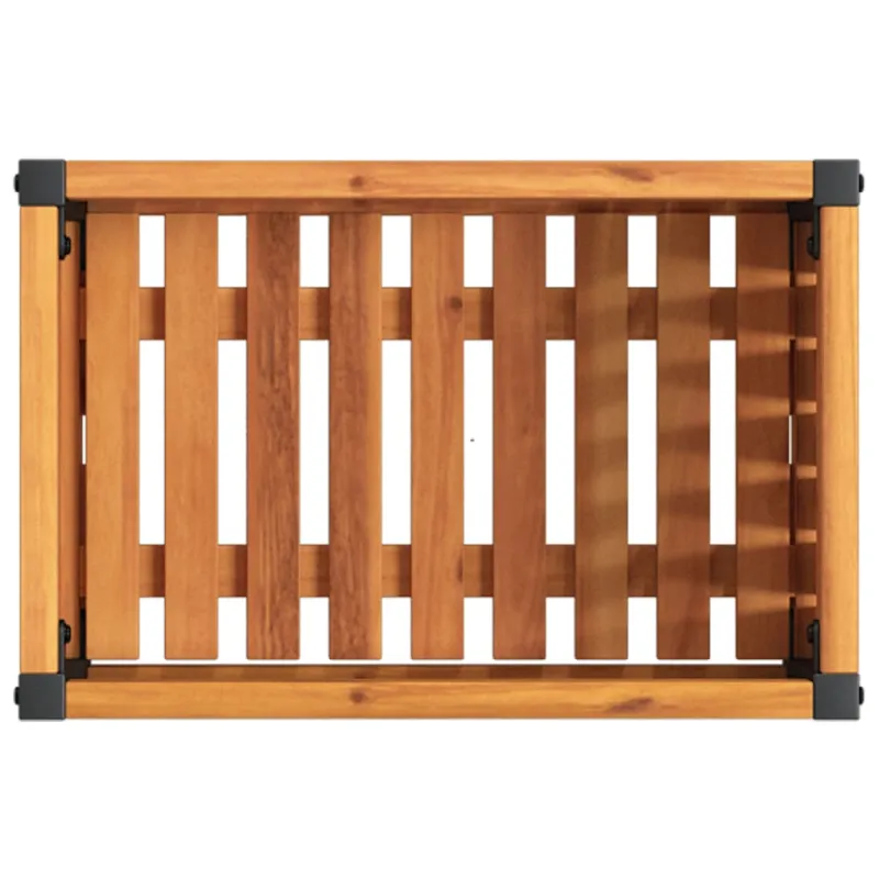 Sodo lovelis, 45x30x27,5cm, akacijos medienos masyvas/plienas
