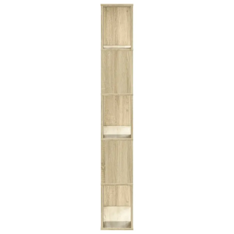 Knygų spinta, 5 aukštų, ąžuolo, 80,5x23,5x162,5cm, mediena