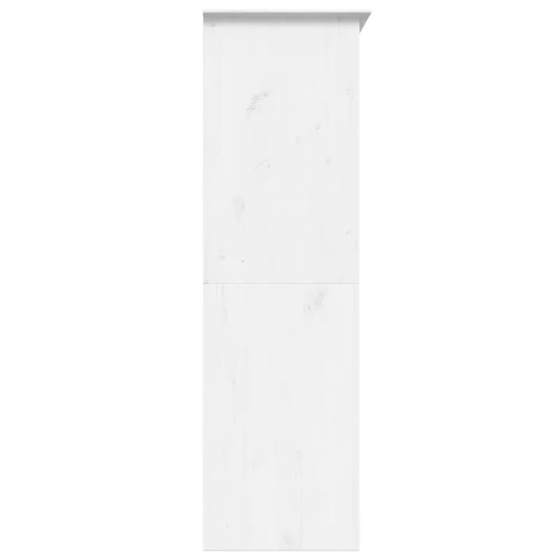 Drabužių spinta BODO, balta, 146x53,5x173 cm, pušies masyvas