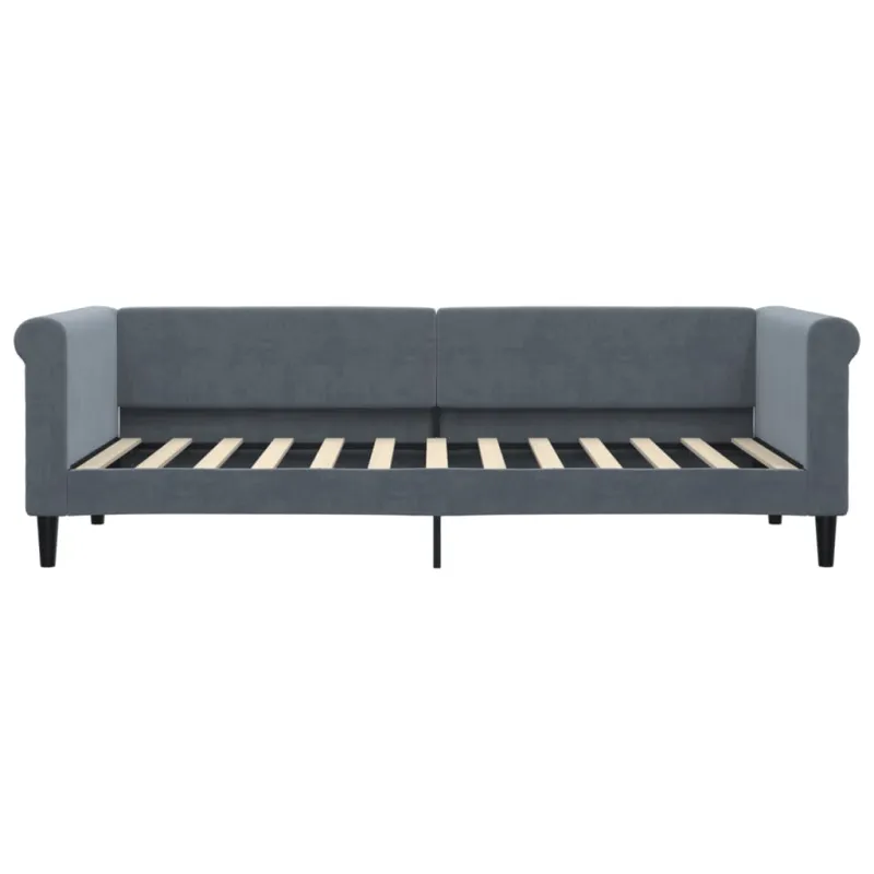 Sofa, tamsiai pilkos spalvos, 80x200cm, aksomas
