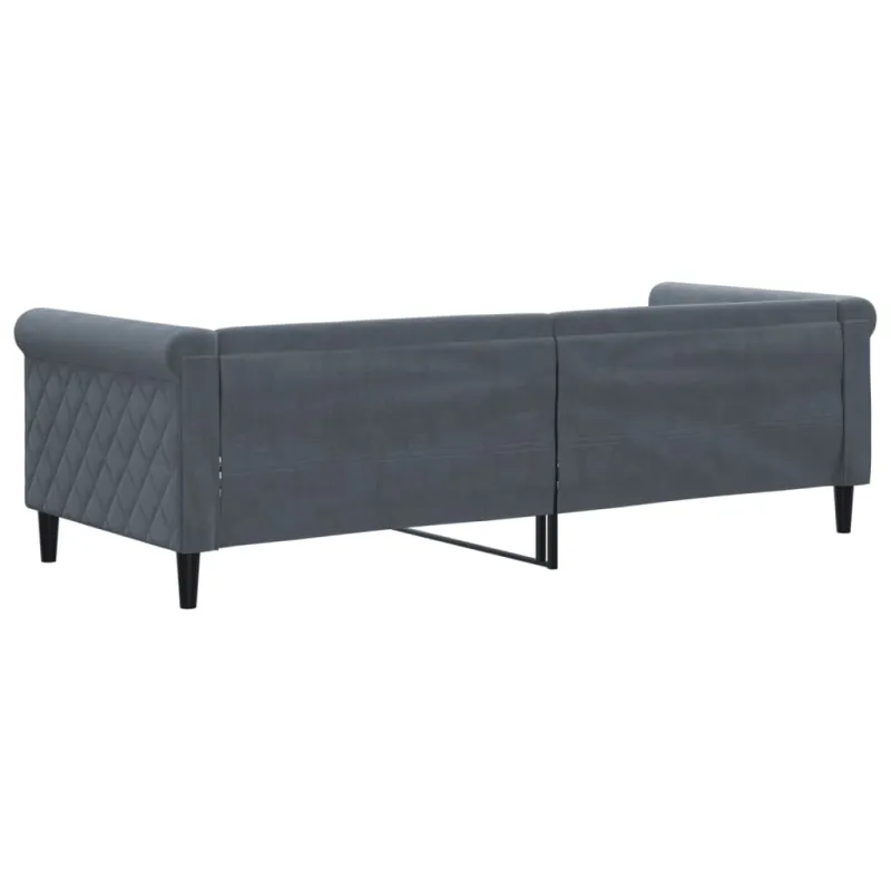 Sofa, tamsiai pilkos spalvos, 80x200cm, aksomas