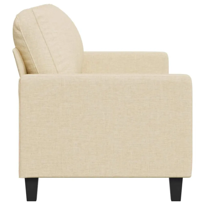 Trivietė sofa, kreminės spalvos, 180cm, audinys