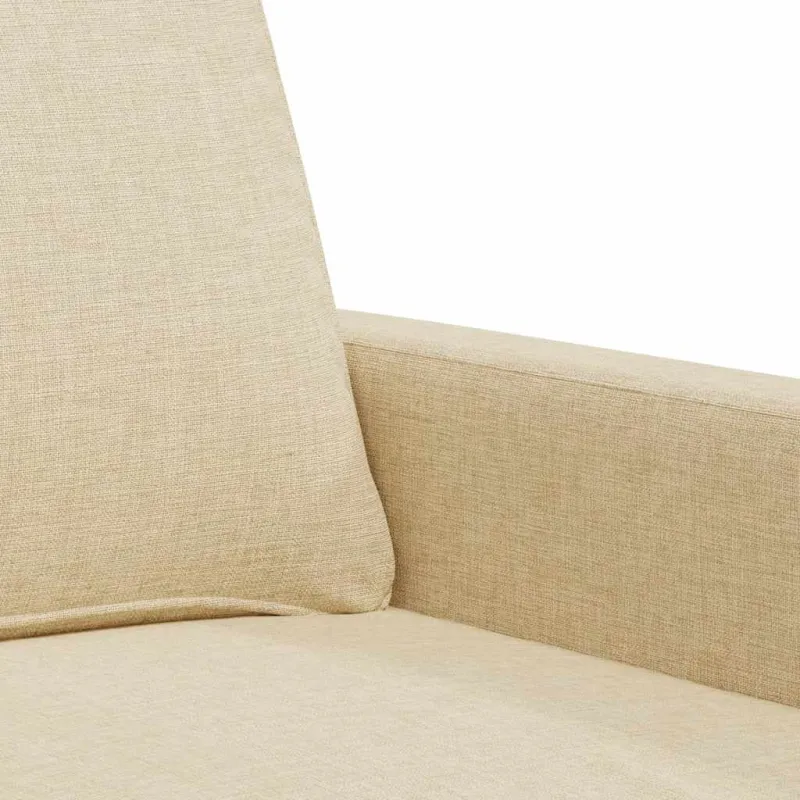 Trivietė sofa, kreminės spalvos, 180cm, audinys