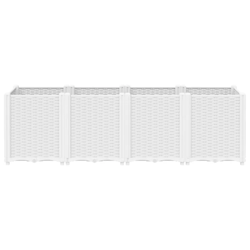 Sodo lovelis, baltos spalvos, 160x40x53cm, PP