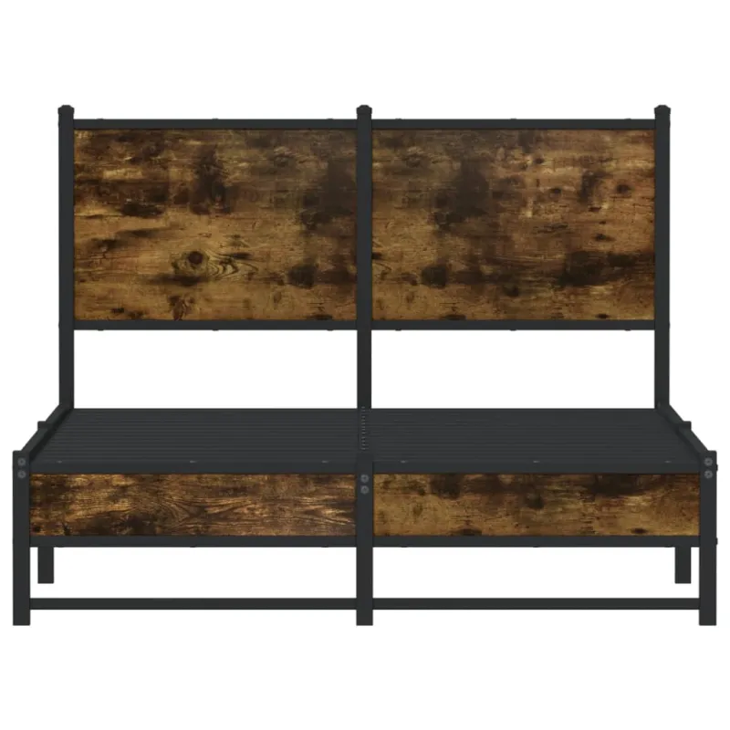 Lovos rėmas be čiužinio, dūminio ąžuolo, 120x200cm, metalas