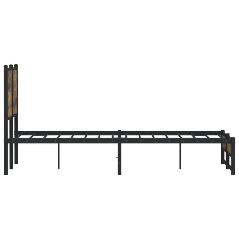 Lovos rėmas be čiužinio, dūminio ąžuolo, 120x200cm, metalas