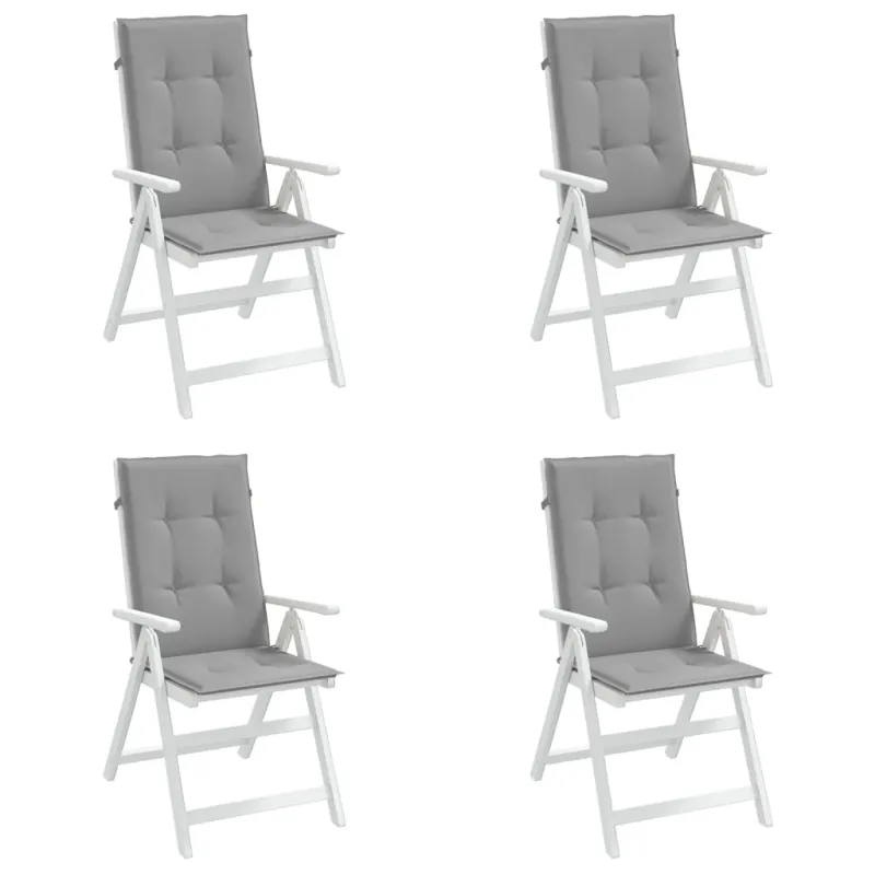 Sodo kėdės pagalvėlės, 4vnt., pilkos, 120x50x3cm, audinys
