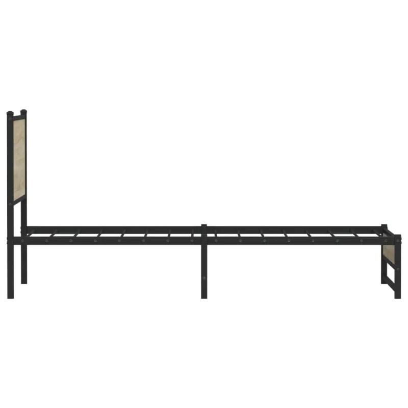 Lovos rėmas be čiužinio, sonoma ąžuolo, 90x200cm, metalas