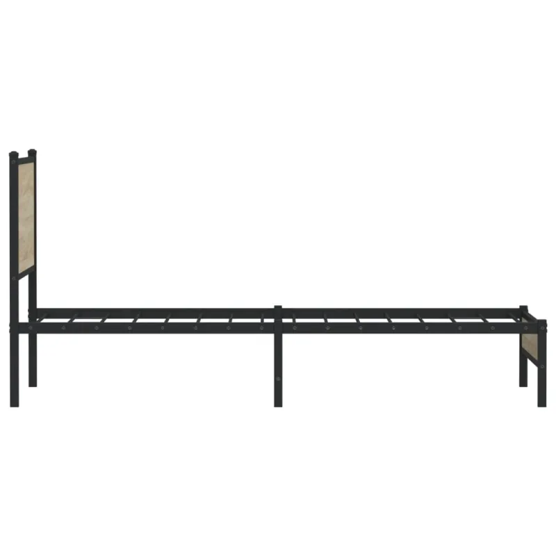 Lovos rėmas be čiužinio, sonoma ąžuolo, 75x190cm, metalas