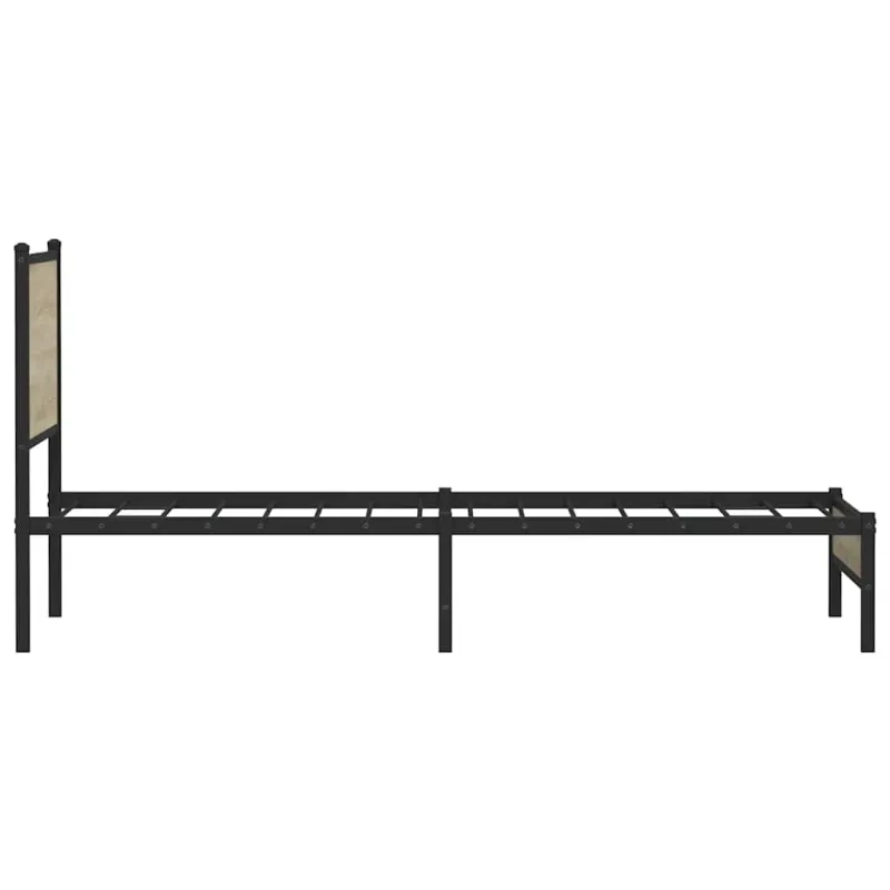 Lovos rėmas be čiužinio, sonoma ąžuolo, 107x203cm, metalas