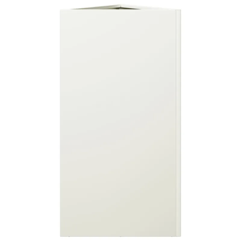 Sodo lovelis, baltos spalvos, 40x34,5x75cm, plienas, trikampis