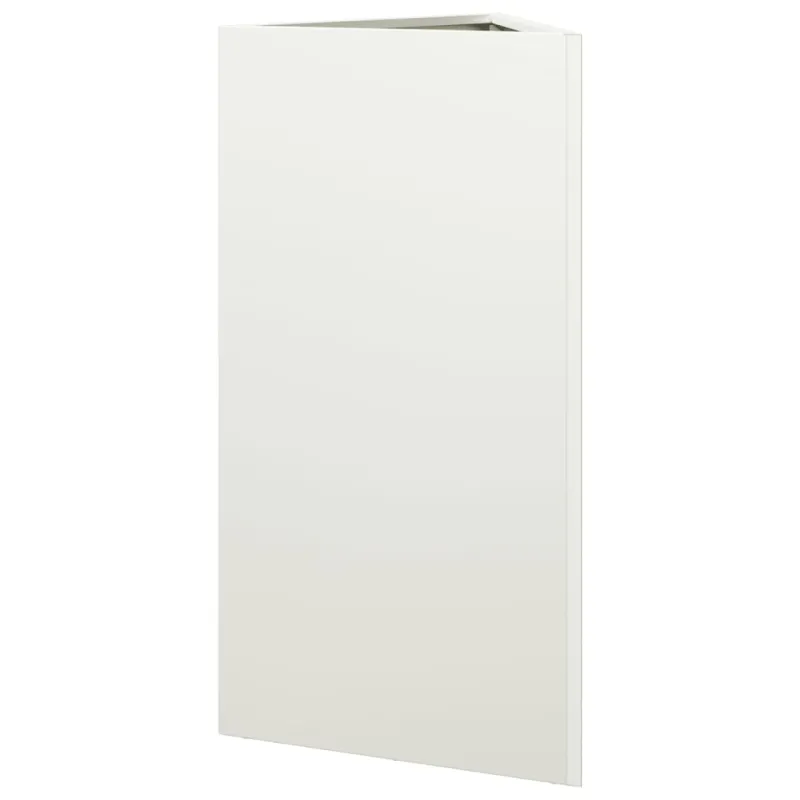 Sodo lovelis, baltos spalvos, 40x34,5x75cm, plienas, trikampis