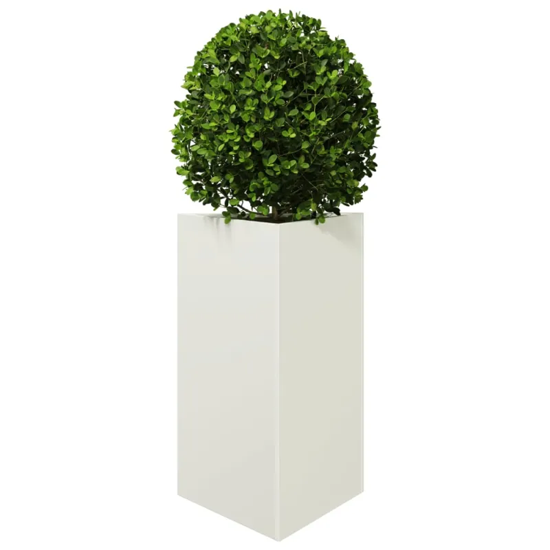 Sodo lovelis, baltos spalvos, 50x43x75cm, plienas, trikampis