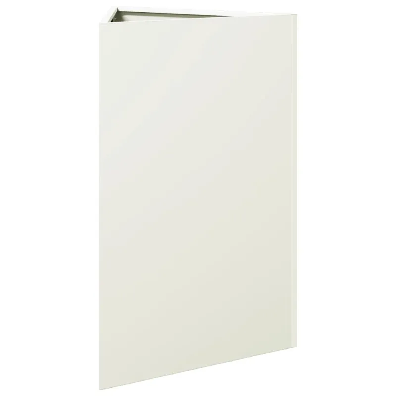Sodo lovelis, baltos spalvos, 50x43x75cm, plienas, trikampis