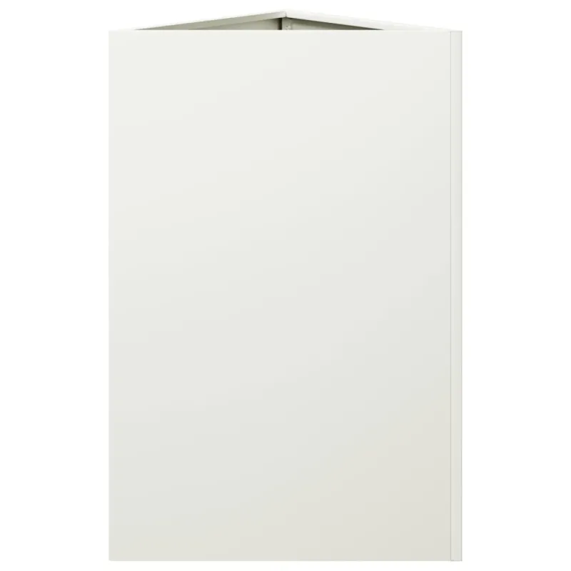 Sodo lovelis, baltos spalvos, 50x43x75cm, plienas, trikampis