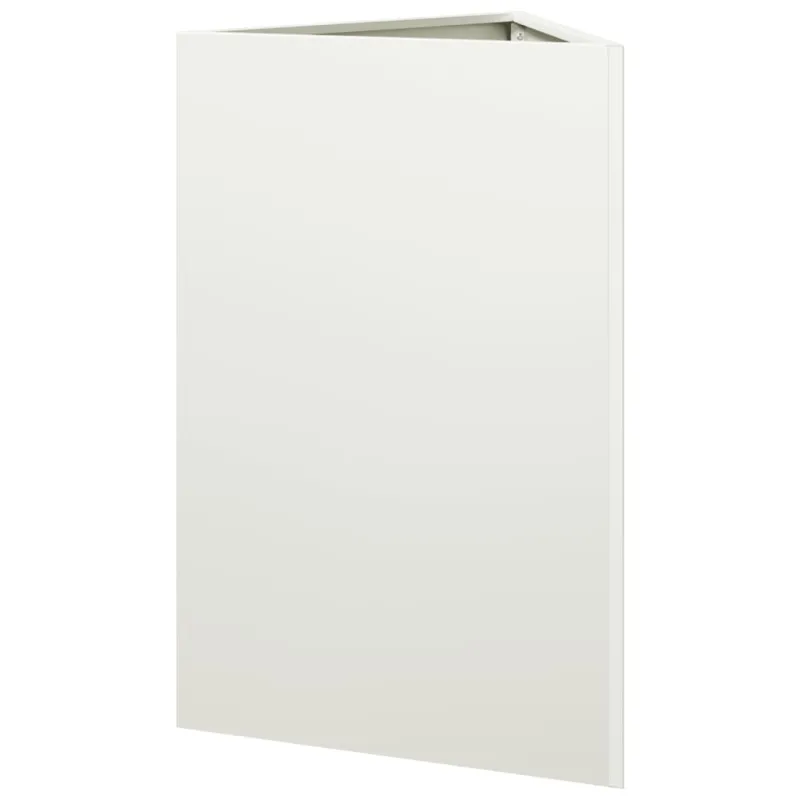 Sodo lovelis, baltos spalvos, 50x43x75cm, plienas, trikampis