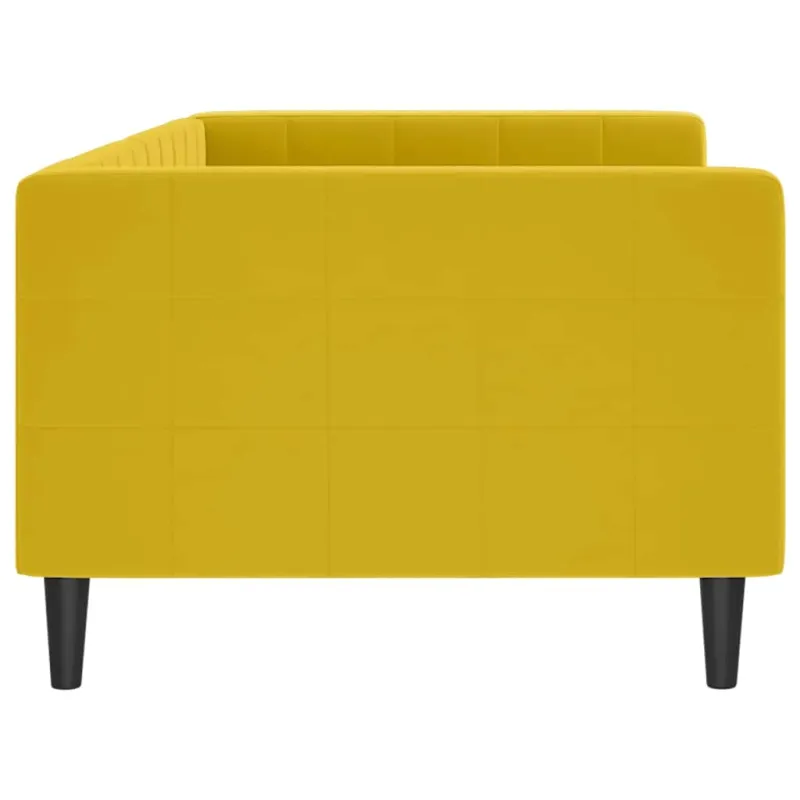Sofa, geltonos spalvos, 90x200cm, aksomas