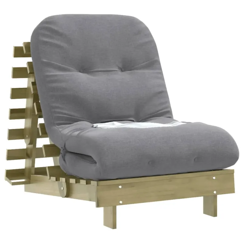 Futono sofa-lova su čiužiniu, 70x206x11cm, impregnuota pušis