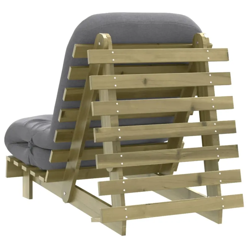 Futono sofa-lova su čiužiniu, 70x206x11cm, impregnuota pušis