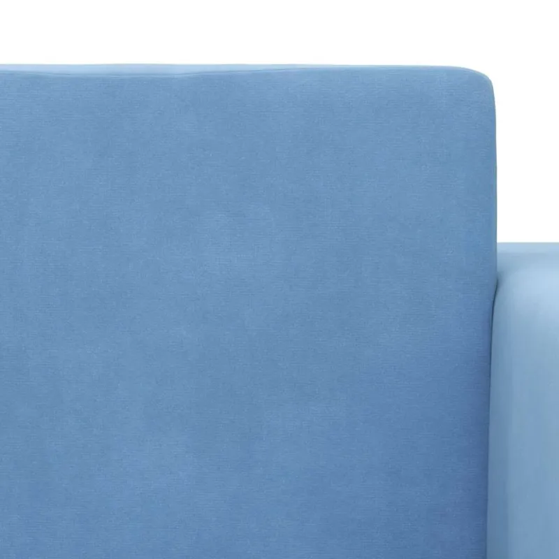 Vaikiška dvivietė sofa-lova, mėlynos spalvos, minkštas pliušas