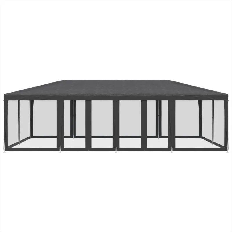 Proginė palapinė su 12 sienomis, antracito, 8x4m, HDPE