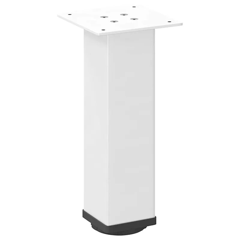 Kavos staliuko kojelės, 4 vnt., baltos, 42-44 cm, plienas