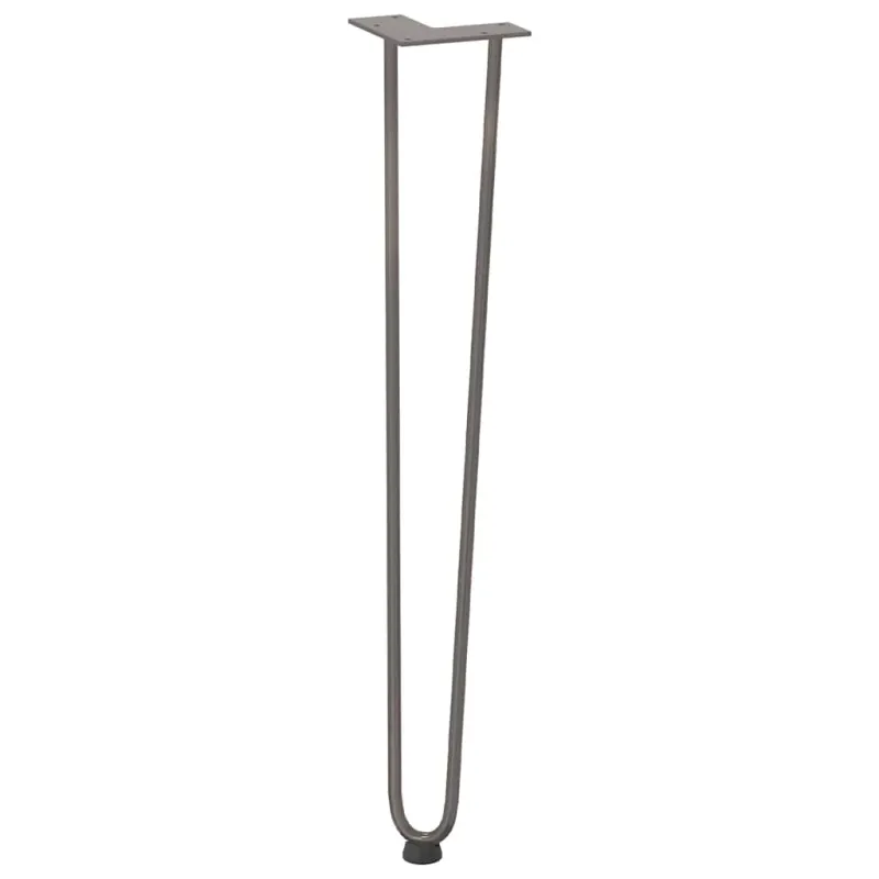 4 konsolinių stalų kojelės, 72 cm, natūralus plienas, masyvas