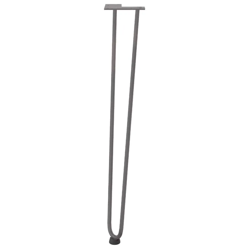 4 konsolinių stalų kojelės, 72 cm, natūralus plienas, masyvas