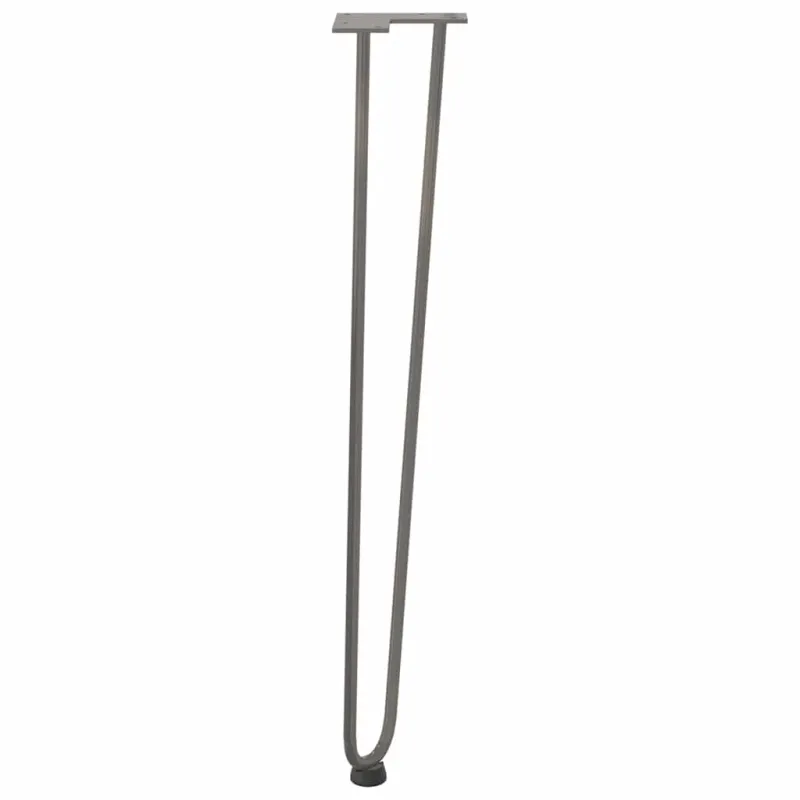 4 konsolinių stalų kojelės, 72 cm, natūralus plienas, masyvas
