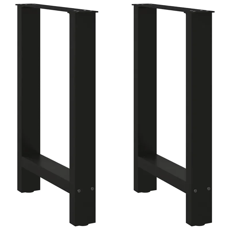 Valgomojo stalo kojos, juodos, 2 vnt., 60x(72-73) cm, plienas