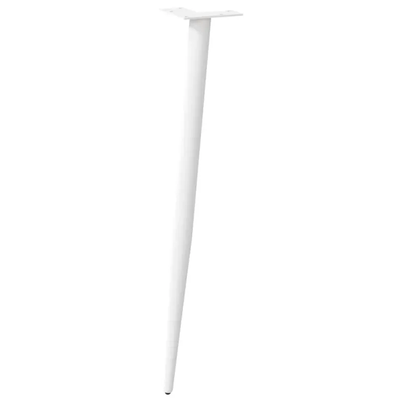 Konsolinio staliuko kojelės, 4 vnt., baltos, 72-73 cm, plienas, kūginės formos