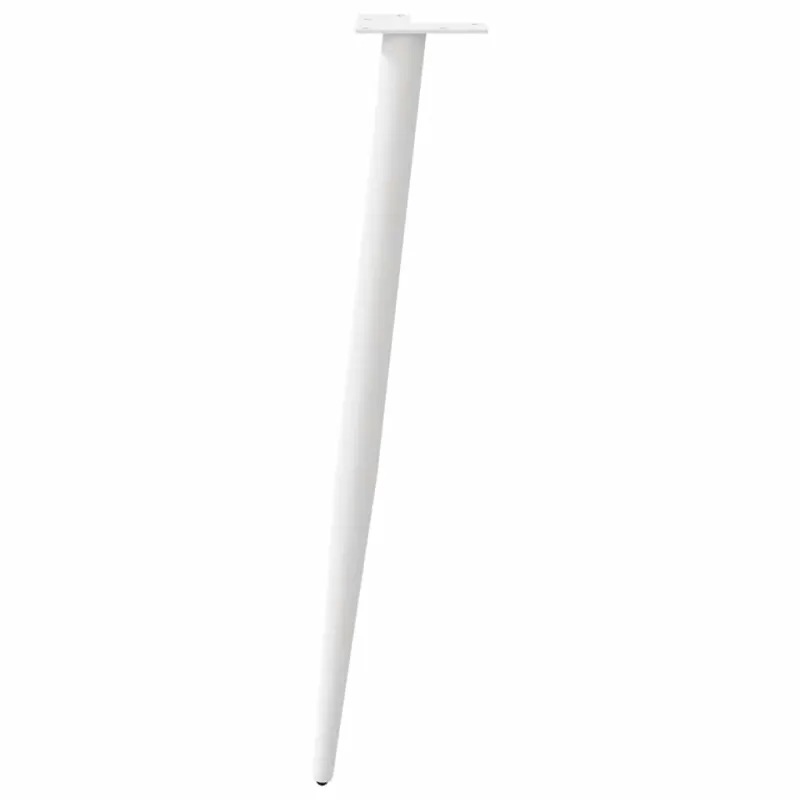 Konsolinio staliuko kojelės, 4 vnt., baltos, 72-73 cm, plienas, kūginės formos