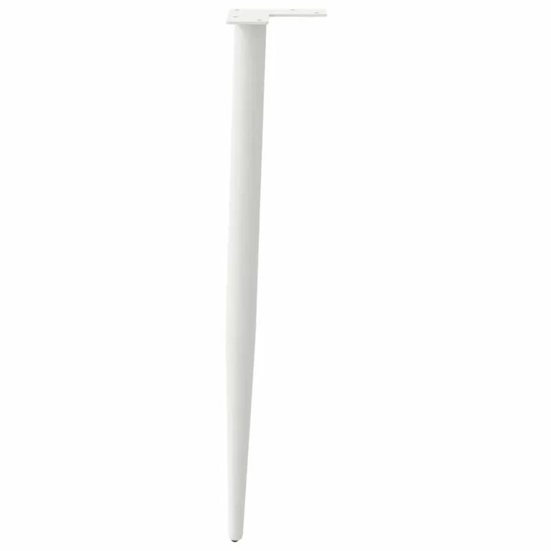 Konsolinio staliuko kojelės, 4 vnt., baltos, 72-73 cm, plienas, kūginės formos