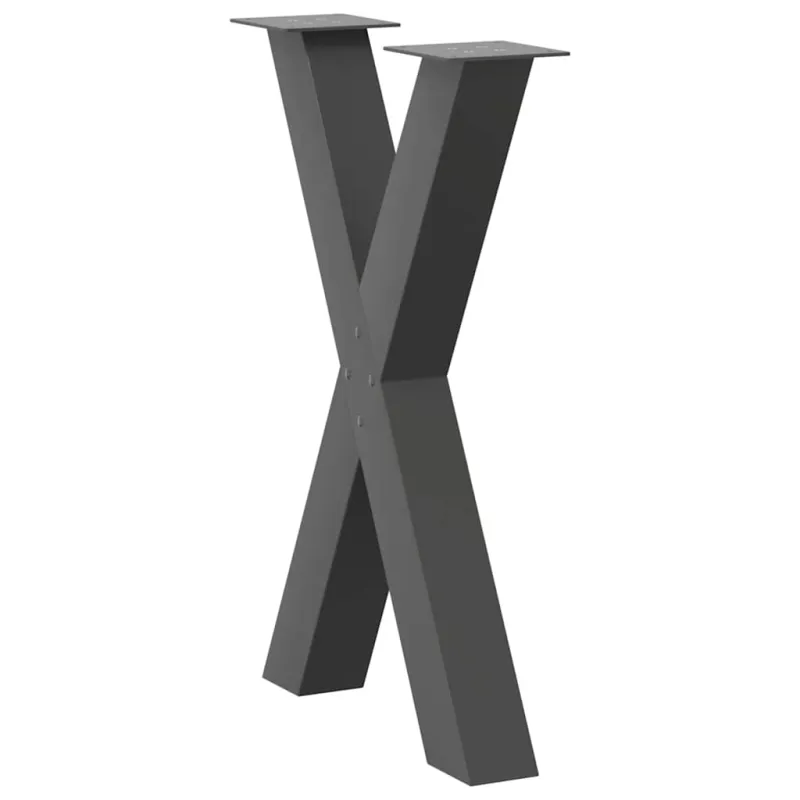 Valgomojo stalo kojos, 2 vnt., antracito spalvos, 60x(72-73) cm, plienas