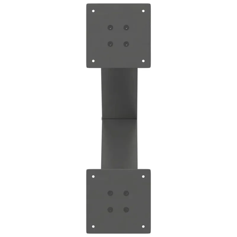 Valgomojo stalo kojos, 2 vnt., antracito spalvos, 60x(72-73) cm, plienas