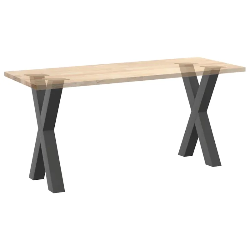 Valgomojo stalo kojos, 2 vnt., antracito spalvos, 60x(72-73) cm, plienas