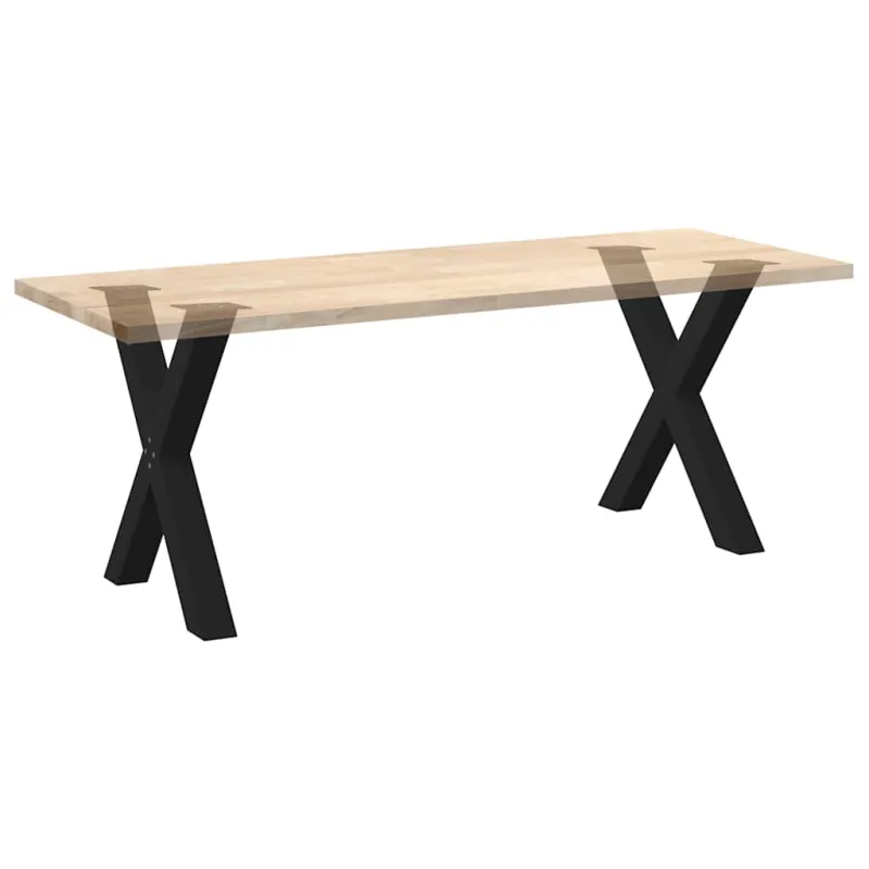 Valgomojo stalo kojos, 2 vnt., juodos, 70x(72-73) cm, plienas, X formos